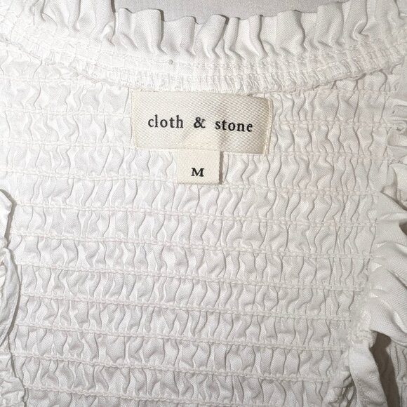 Cloth & Stone | Anthropologie Tencel Smocked Pullover Peasant Blouse | Medium - Picture 9 of 16